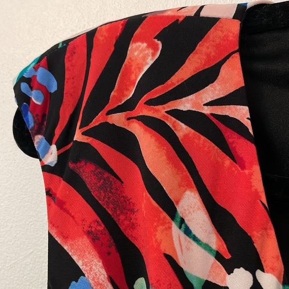 American Living Faux Wrap Tropical Print Dress 12 - Picture 6 of 6